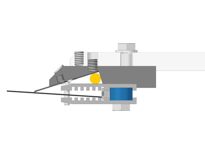 Portaláminas de Crepado Crepilan-C semi-flexible con sistema de ranuras (portaláminas Lantier)